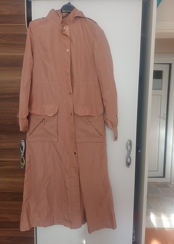Bej Kadın Uzun Trençkot - Görsel 2