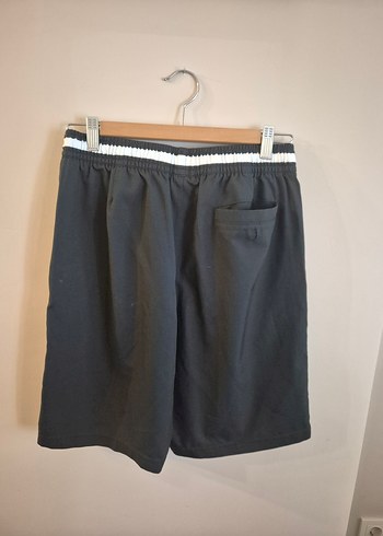 Siyah Bel Bantlı Spor Şortu - Görsel 3