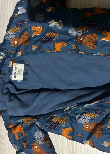 Kahverengi Hayvan Desenli Bebek Tulumu - Görsel 3