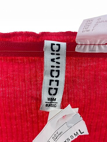 l Beden kırmızı Renk H&M Bluz %70 İndirimli.