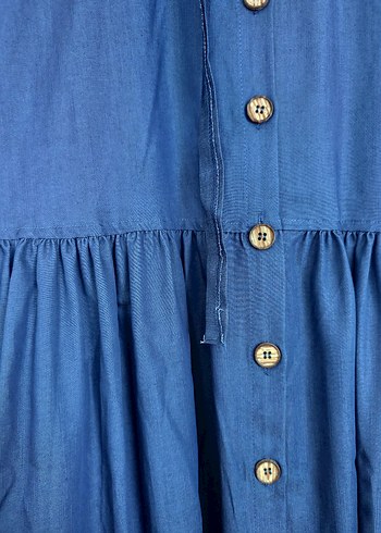 uzun kot elbise - Görsel 4