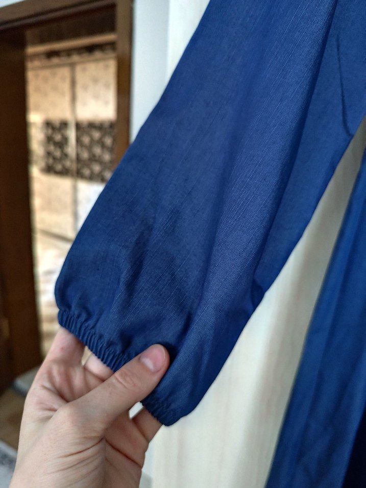 uzun kot elbise - Görsel 3