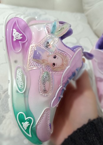 Kız Çocuk Beyaz Işıklı Sneaker - Görsel 3