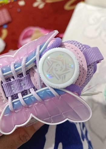 Kız Çocuk Beyaz Işıklı Sneaker - Görsel 5