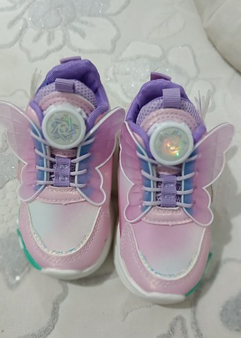 Kız Çocuk Beyaz Işıklı Sneaker - Görsel 4