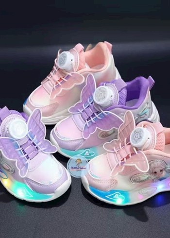 Kız Çocuk Beyaz Işıklı Sneaker - Görsel 6