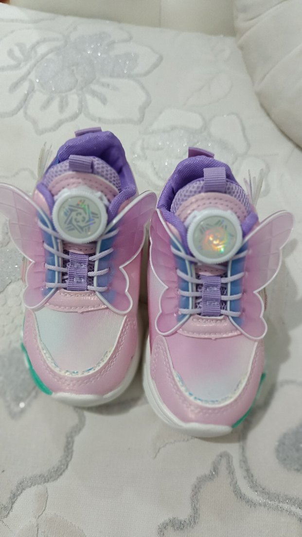 Kız Çocuk Beyaz Işıklı Sneaker - Görsel 4