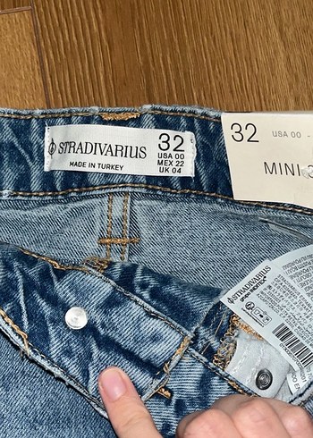 Stradivarius Stradivarius Mavi Denim Mini Etek