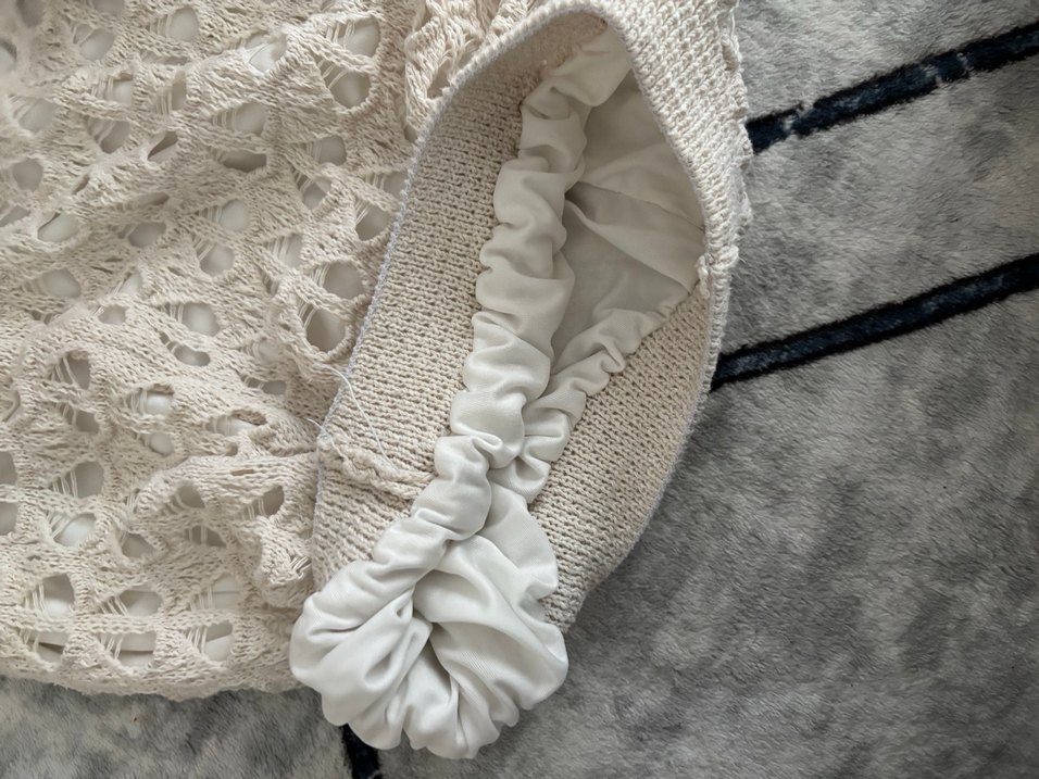 Bej Dantel Detaylı Örgü Uzun Etek - Görsel 4