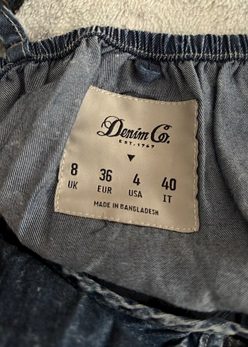 Dantel Detaylı Kısa Kot Tulum - Görsel 4