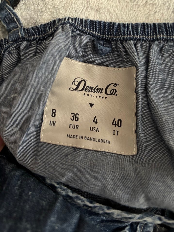 Dantel Detaylı Kısa Kot Tulum - Görsel 4