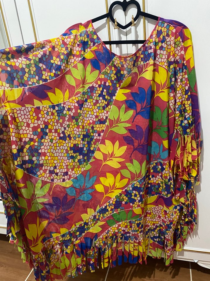 Renkli Bohem Kadın Pareo - Görsel 2