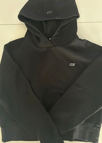 Siyah Kapüşonlu Kadın Sweatshirt