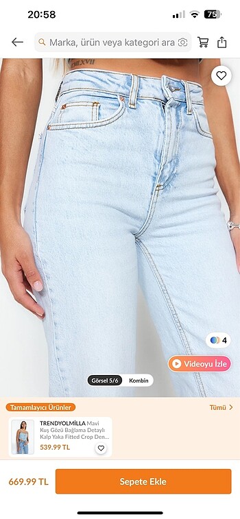 38 Beden Mavi jean