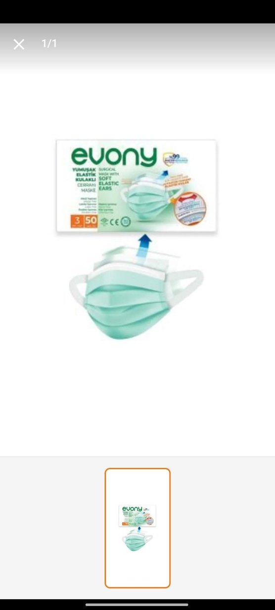 Edsya 50'li Mavi Medikal Yüz Maskesi - Görsel 3