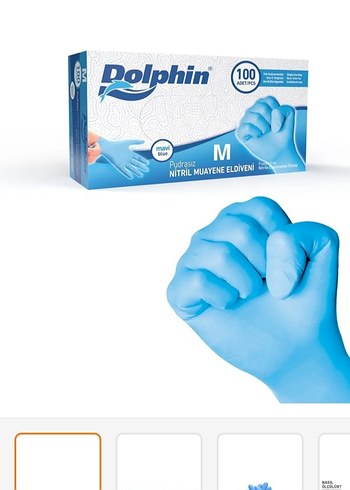 Mavi Elastik Tek Kullanımlık Eldiven - Görsel 3