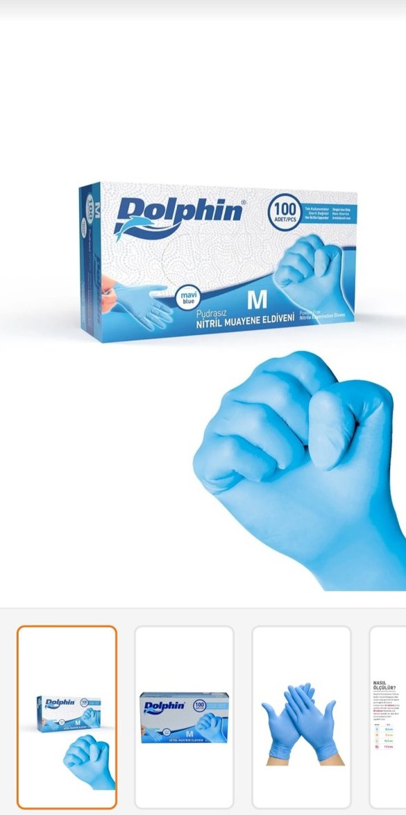 Mavi Elastik Tek Kullanımlık Eldiven - Görsel 3