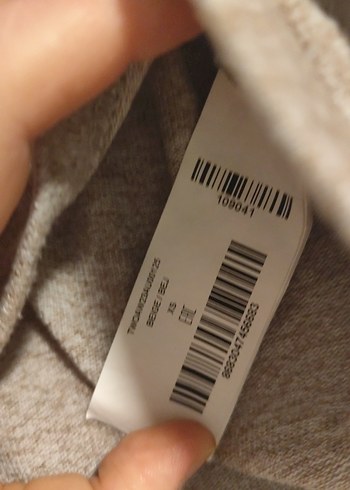 Bej Uzun Kollu Kadın Kısa Triko crop - Görsel 3