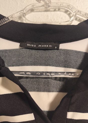 Çizgili, Uzun Kollu, Polo Yaka Kadın Kazak - Görsel 2