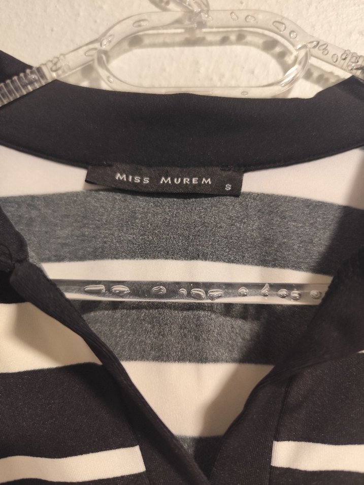 Çizgili, Uzun Kollu, Polo Yaka Kadın Kazak - Görsel 2