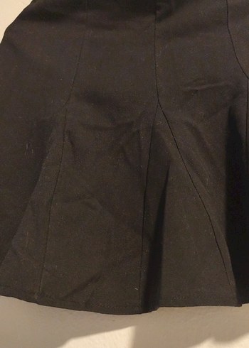 Siyah Mini Fırfırlı Kadın Etek - Görsel 3