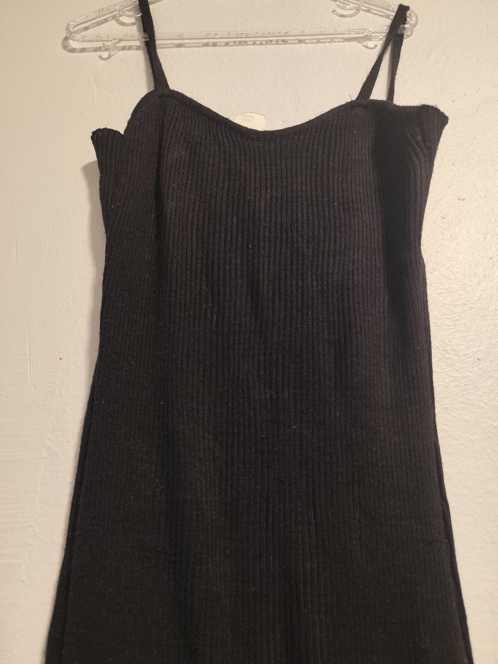 Siyah triko Uzun Kadın Elbise - Görsel 2