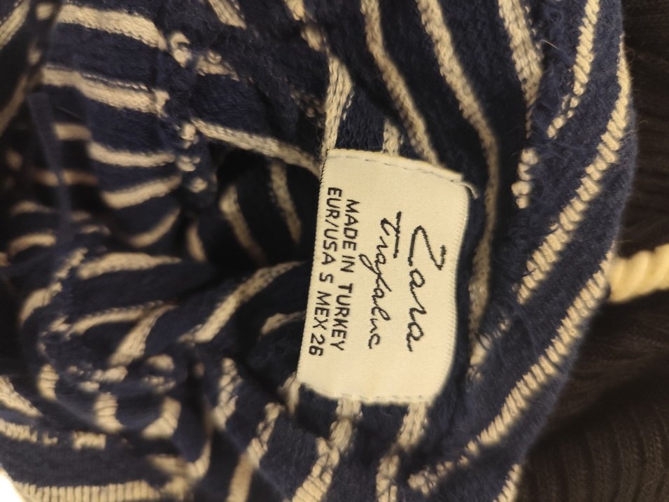 Lacivert Çizgili Pilili Midi Elbise - Görsel 5