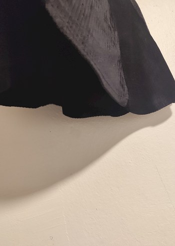 Kadın Siyah Kloş Midi Etek kadife - Görsel 2