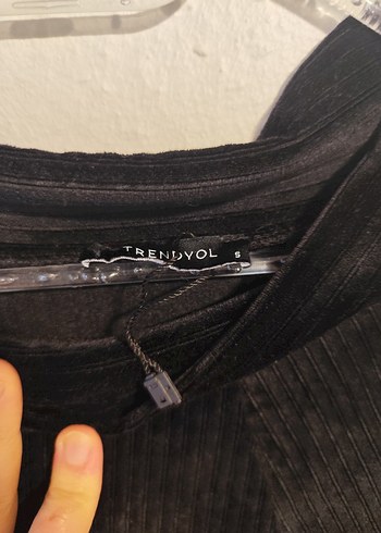 Kadın Siyah Kloş Midi Etek kadife - Görsel 3