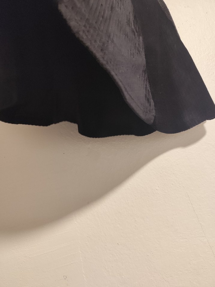 Kadın Siyah Kloş Midi Etek kadife - Görsel 2