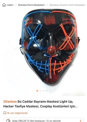 Işıklı Karanlıkta Parlayan Kuru Kafalı Maske - Görsel 4