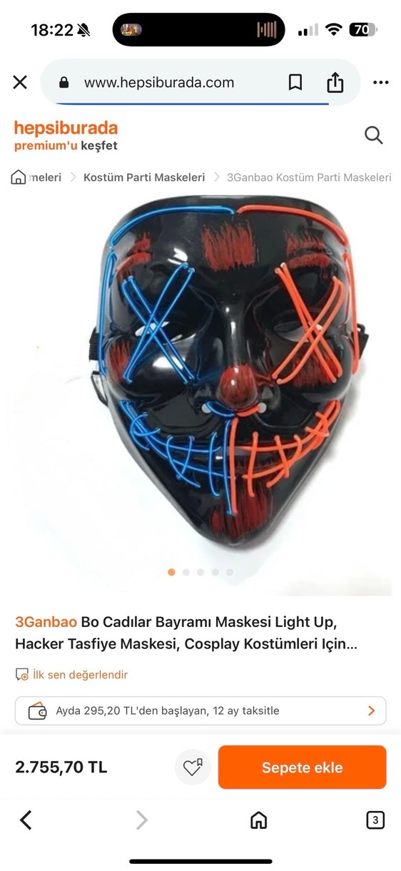 Işıklı Karanlıkta Parlayan Kuru Kafalı Maske - Görsel 4