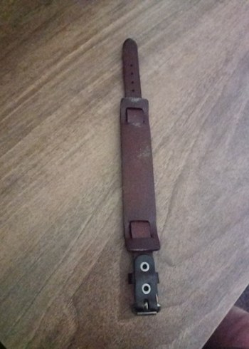 Siyah Biker Erkek orjinal deri bileklik - Görsel 8