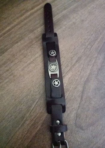 Siyah Biker Erkek orjinal deri bileklik - Görsel 7