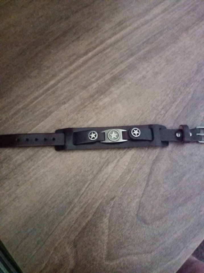 Siyah Biker Erkek orjinal deri bileklik - Görsel 5