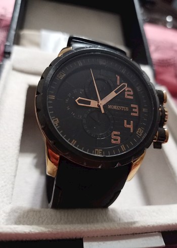 Momentus Siyah Minimalist Erkek Kol Saati orjinal