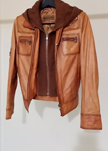 sıfır ayarında sorunsuz orjinal deri bayan mont - Görsel 8