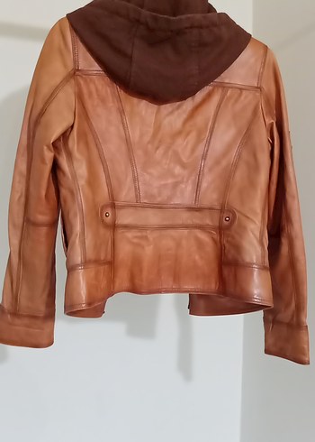 sıfır ayarında sorunsuz orjinal deri bayan mont - Görsel 4