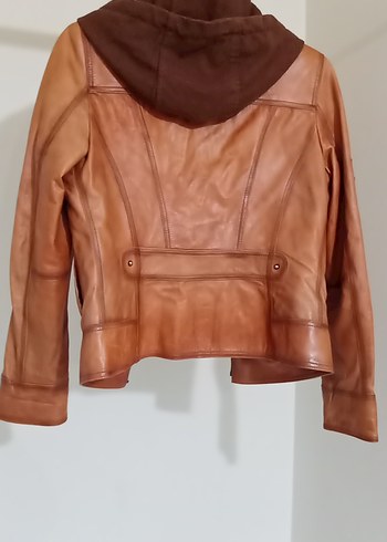 sıfır ayarında sorunsuz orjinal deri bayan mont - Görsel 5