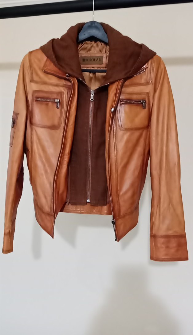 sıfır ayarında sorunsuz orjinal deri bayan mont - Görsel 2
