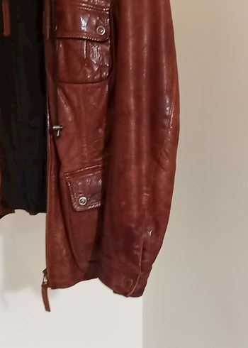 sorunsuz iyi durumda bayan deri mont - Görsel 5