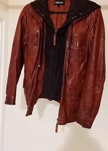 sorunsuz iyi durumda bayan deri mont - Görsel 2