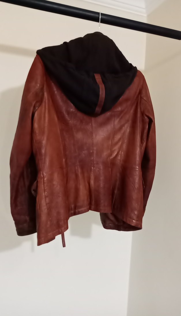 sorunsuz iyi durumda bayan deri mont - Görsel 4