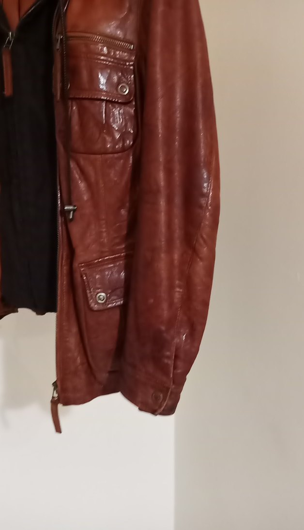 sorunsuz iyi durumda bayan deri mont - Görsel 5
