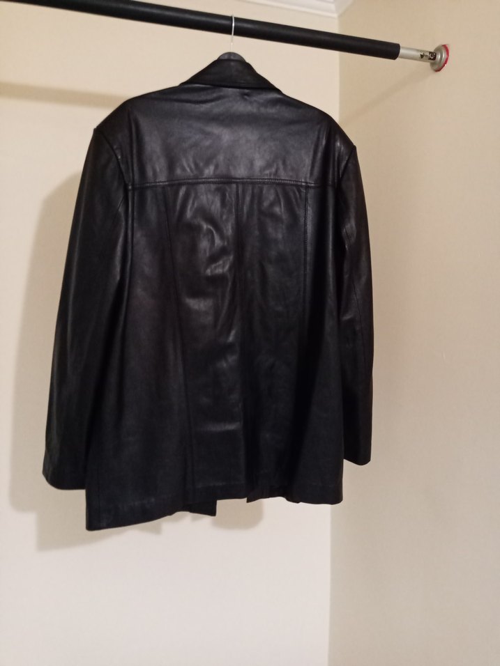 erkek deri ceket kaban sorunsuz sıfır ayarında - Görsel 4
