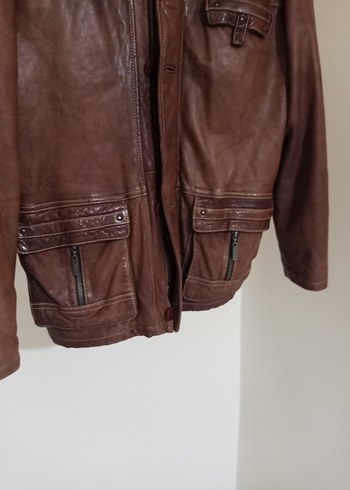 Deri Erkek kaban mont sorunsuz XXL beden - Görsel 8