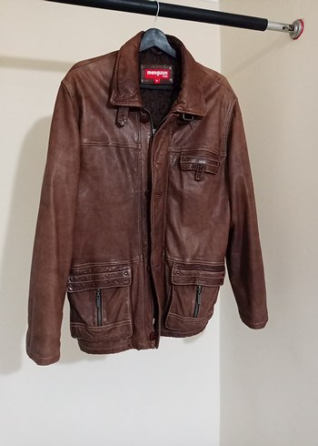 Deri Erkek kaban mont sorunsuz XXL beden - Görsel 5
