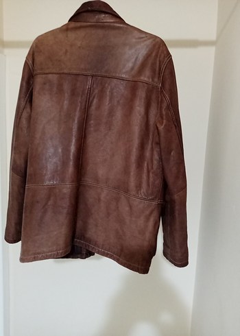 Deri Erkek kaban mont sorunsuz XXL beden - Görsel 4