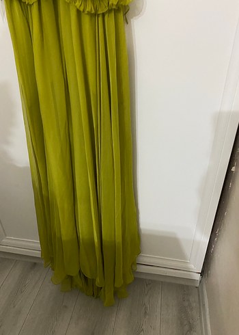 Sarı Nakışlı Bohem Uzun Elbise - Görsel 7