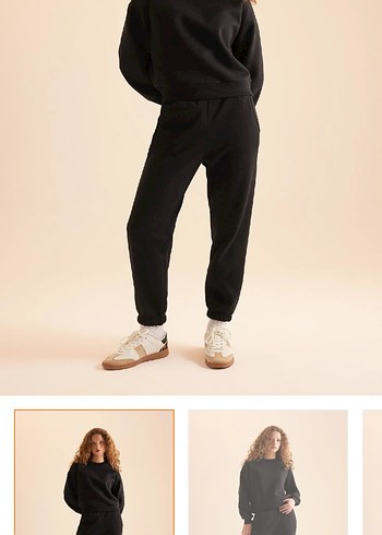 Rahat Kesim Siyah Kadın Eşofman takımı - Görsel 2